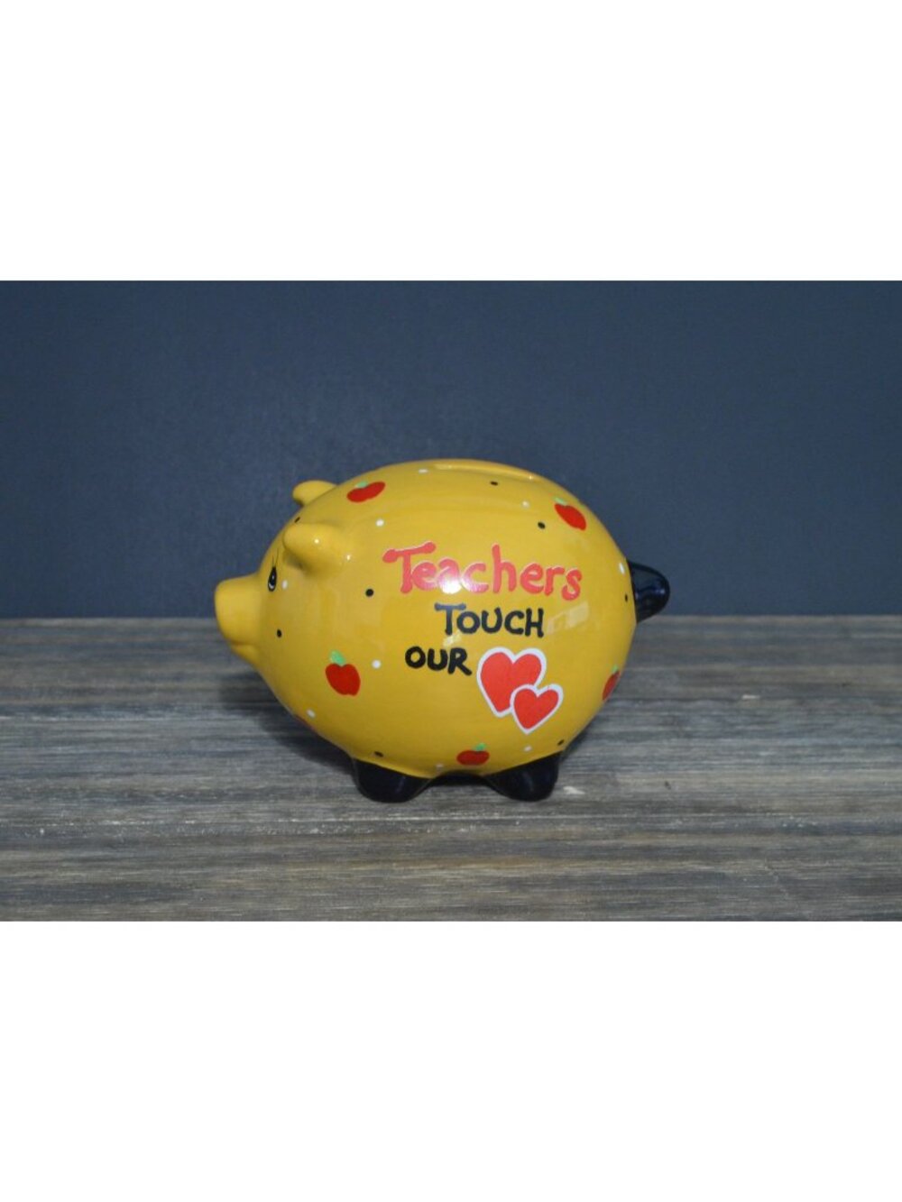 Vintage Ganz Bank Ceramic Teachers Heart Piggy Gift